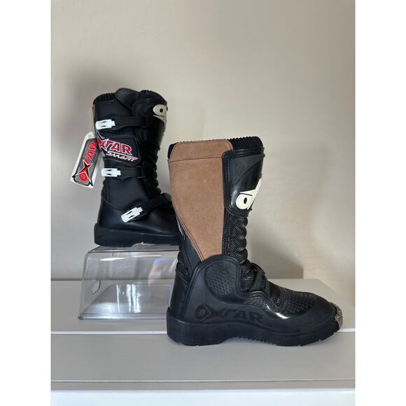 Oxtar Smart Women's Motorcycle Boots Moto Racing Off-Road Leather Size 4 - Picture 1 of 10